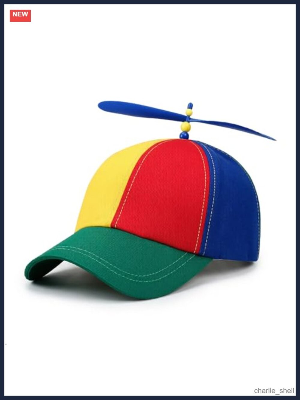 Adjustable Snapback Rainbow Propeller Helicopter Hat Unisex Novelty Spinner